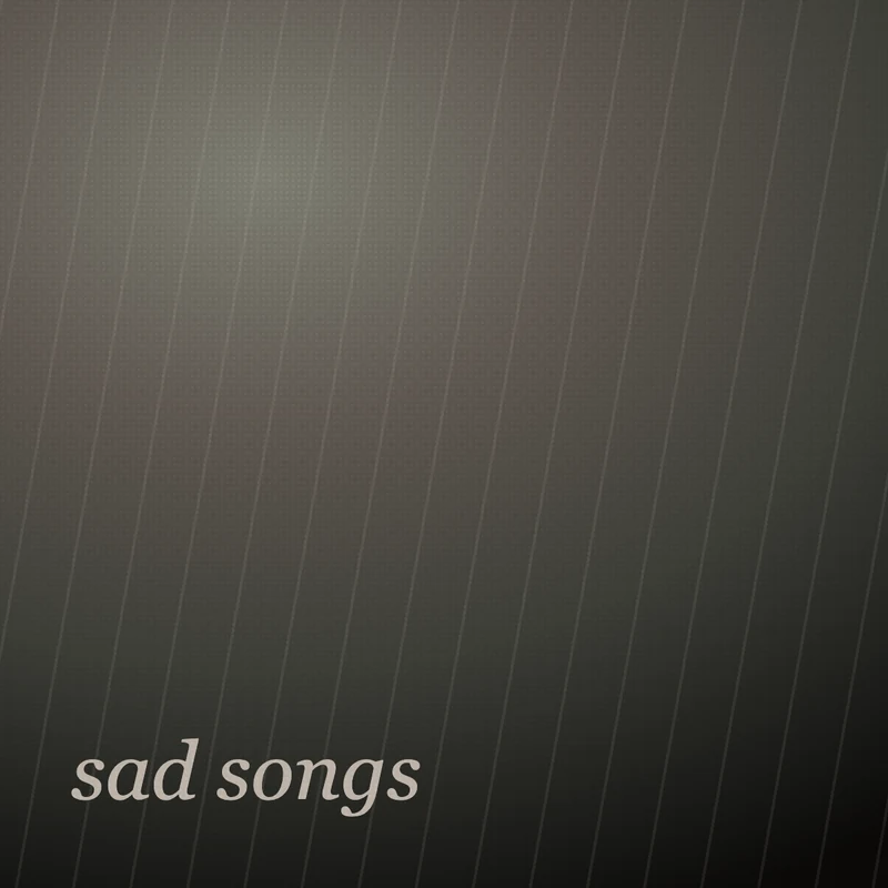 Sad playlist cover example in #0a0908, #3b3c36, #5e5750, #7c7c70, #bcb2a7